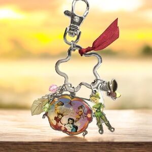 252A. Disney Sterling Silver Keychain Tinkerbell NWT